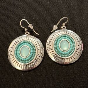 Brighton Southwest Silver and Turquoise Earrings